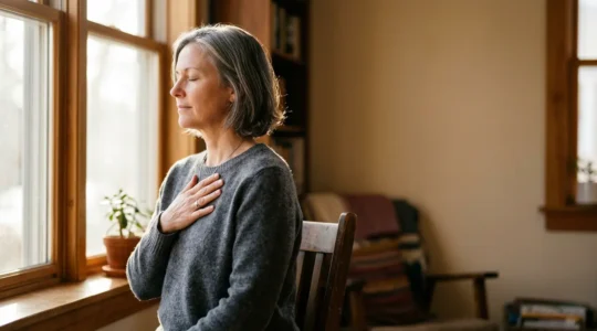 Personne prenant soin d'elle-même pour préserver sa santé tout en aidant un proche