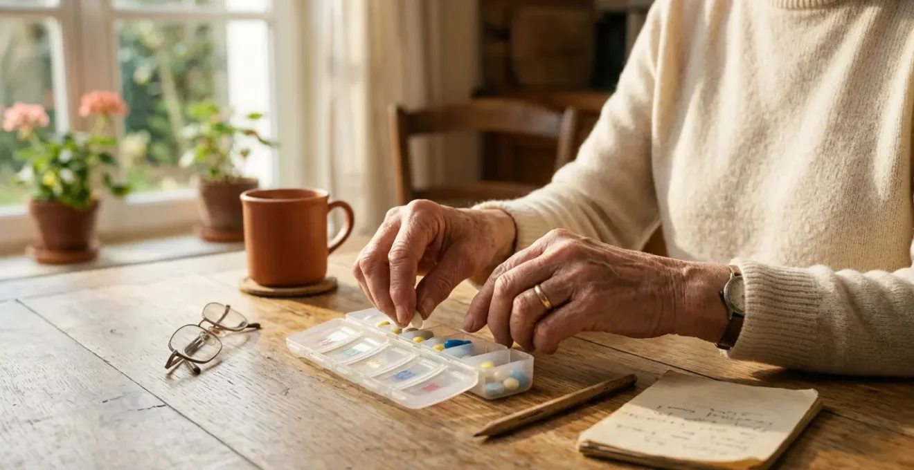 Gestion quotidienne de la santé avec médicaments et organisation des soins à domicile