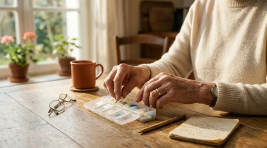 Gestion quotidienne de la santé avec médicaments et organisation des soins à domicile